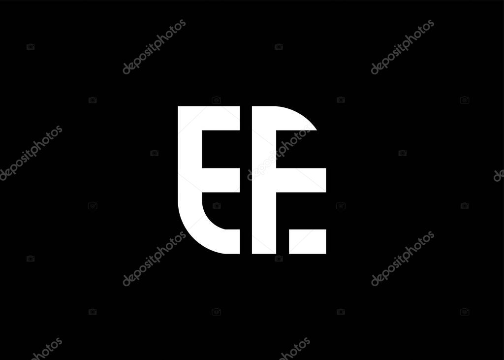 Monogram Letter EF Logo Design vector template