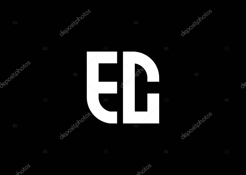 Monogram Letter EC Logo Design vector template