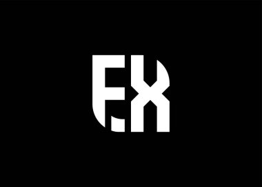 Monogram Harf FX Logo Tasarım vektör şablonu.