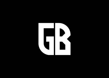 Monogram Letter GB Logo Tasarım vektör şablonu.