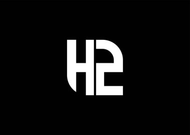 Monogram Harf HZ Logo Tasarım vektör şablonu.