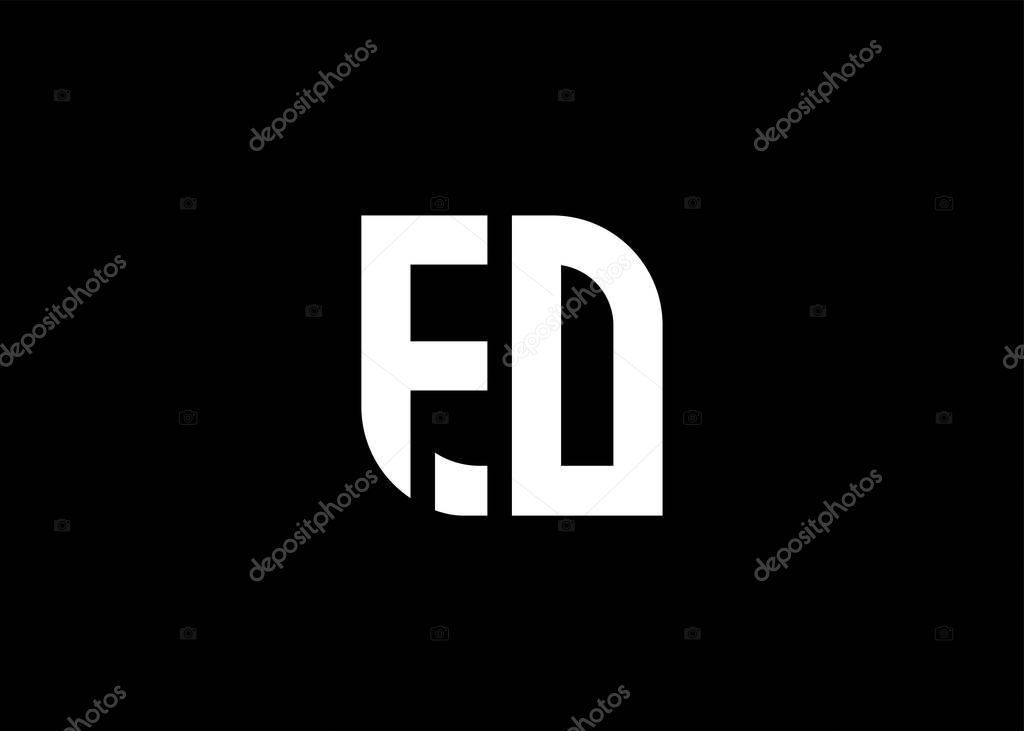 Monogram Letter FO Logo Design vector template.
