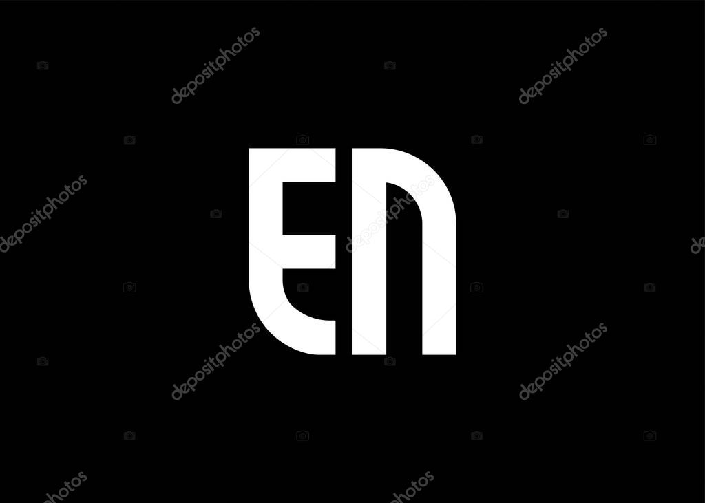 Monogram Letter GN Logo Design vector template