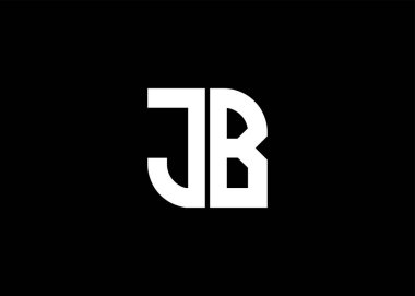 Monogram Harf JB Logo Tasarım vektör şablonu.
