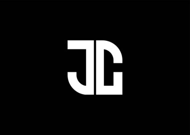 Monogram Harf JC Logo Tasarım vektör şablonu