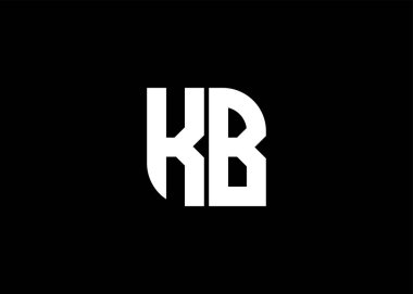 Monogram Harf KB Logo Tasarım vektör şablonu