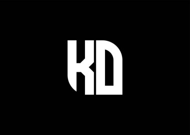  Monogram Harf KO Logo Tasarım vektör şablonu