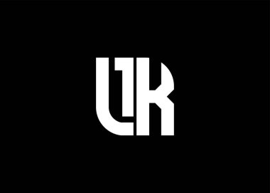  Monogram Harf LK Logo Tasarım vektör şablonu