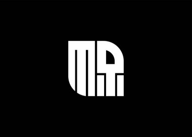 Monogram Harf MQ Logo Tasarım vektör şablonu.