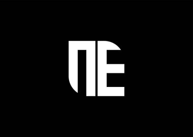 Monogram NE Logo Tasarım Şablonu