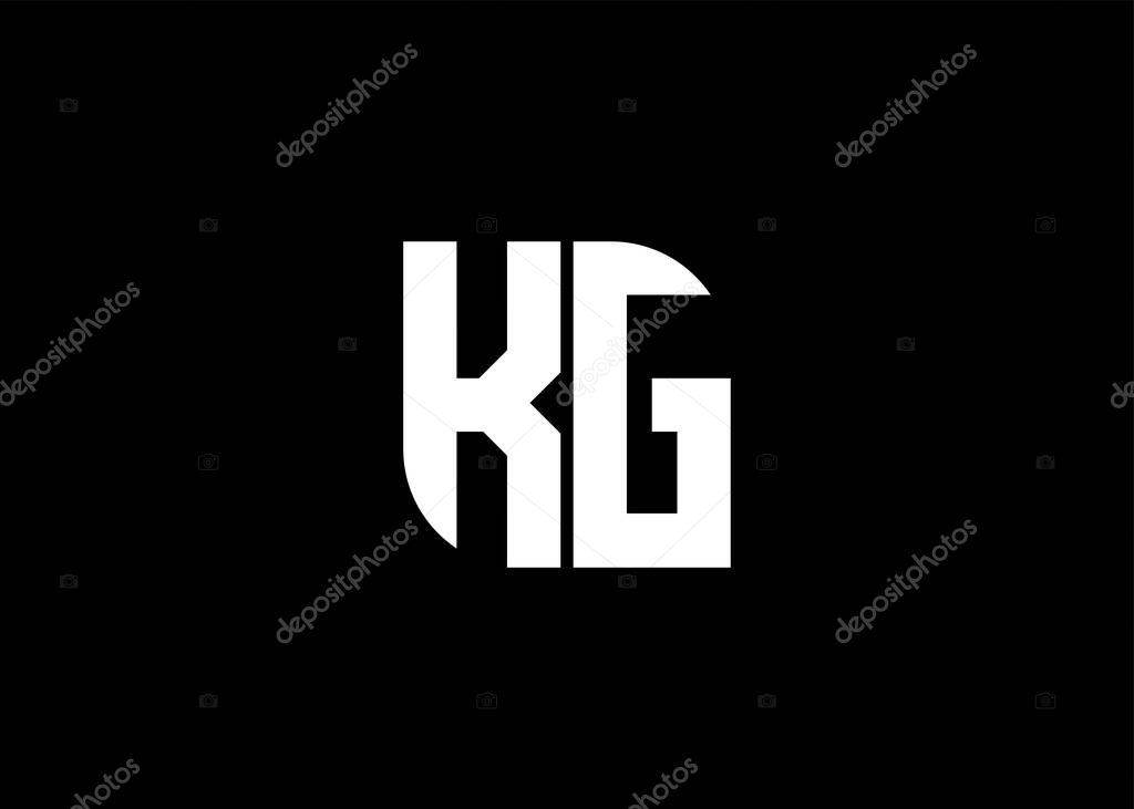 Monogram Letter KG Logo Design vector template