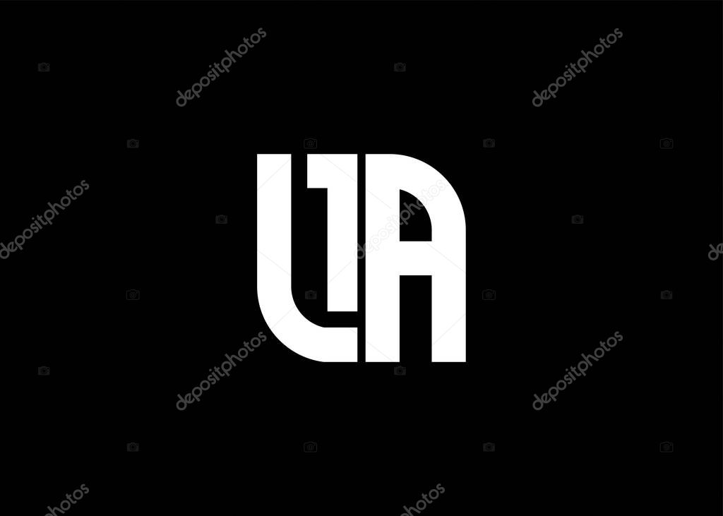 Monogram Letter LA Logo Design vector template