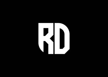 Monogram Harf RD Logo Tasarım Vektör Şablonu