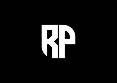 Monogram Harf RP Logo Tasarım Vektör Şablonu