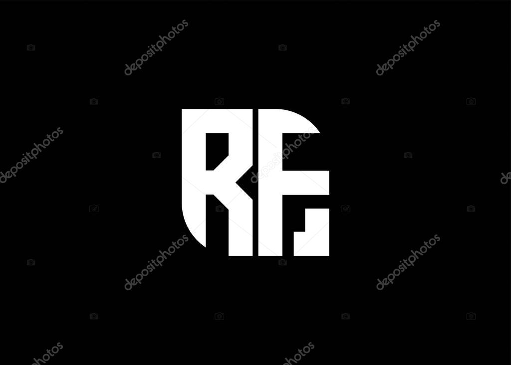 Monogram Letter RF Logo Design vector template