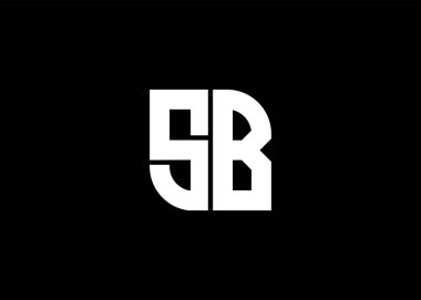 Monogram Harf SB Logo Tasarım Vektör Şablonu