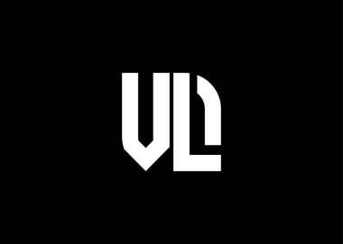  Monogram Harf VL Logo Tasarım vektör şablonu.