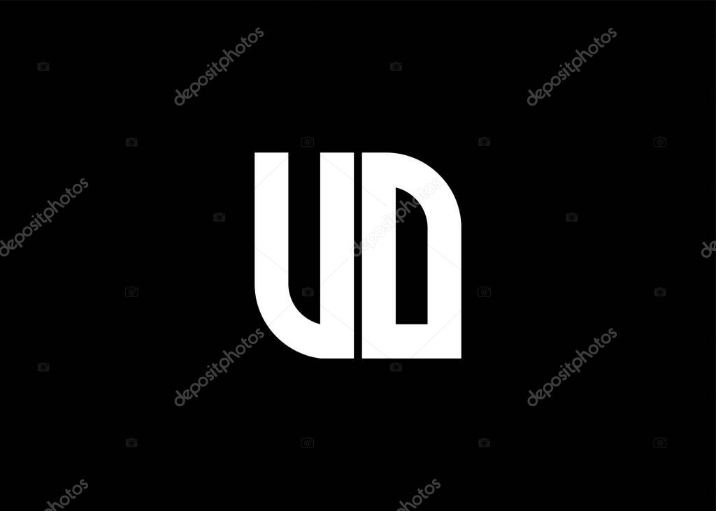 Monogram Letter UO Logo Design vector template