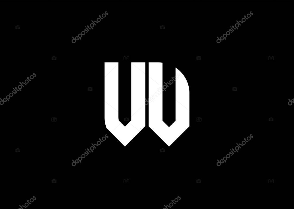 Monogram Letter VV Logo Design vector template