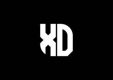 Monogram Harf XD Logo Tasarım vektör şablonu