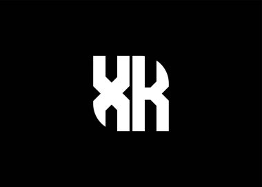Monogram Harf XK Logo Tasarım vektör şablonu