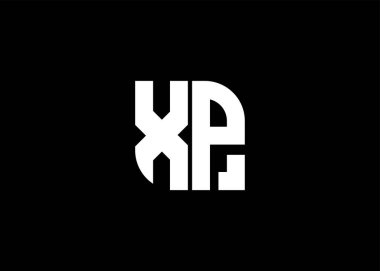 Monogram Harf XP Logo Tasarım vektör şablonu