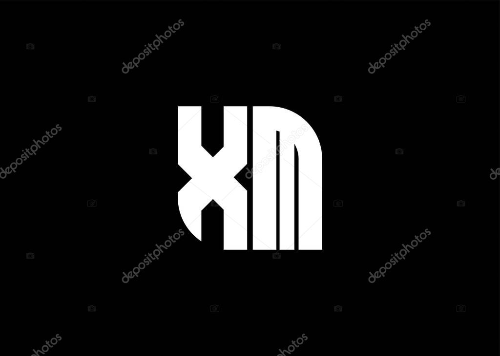 Monogram Letter XM Logo Design vector template
