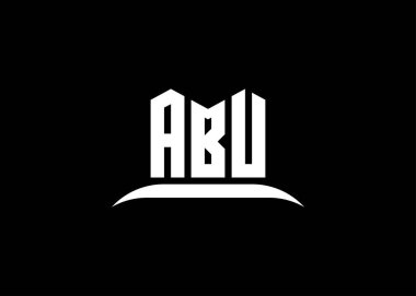  ABU Harf Logosu Yaratıcı Siyah Arkaplan Tasarımı