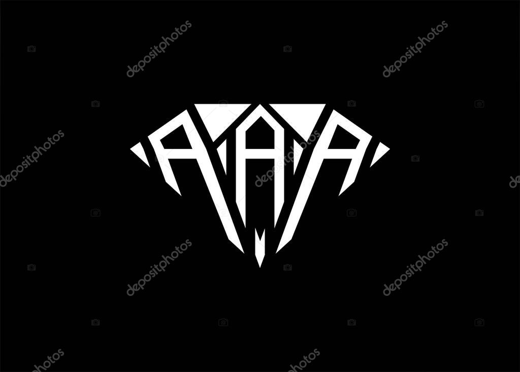 Modern letter A A A diamond shape logo And initial monogram A A A letter logo vector template.
