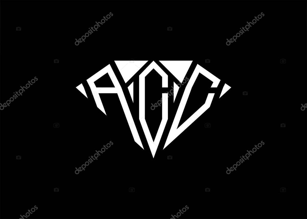 Modern letter A C C diamond shape logo And initial monogram A C C letter logo vector template.