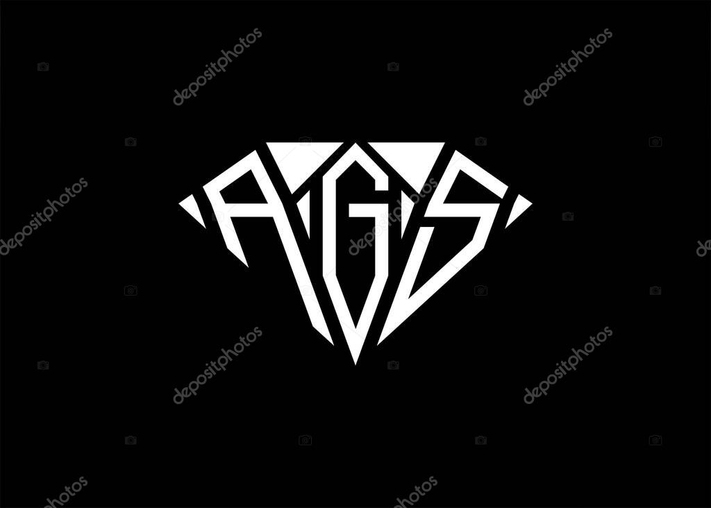 Modern letter A G F diamond shape logo And initial monogram A G F letter logo vector template.