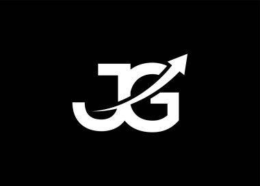 Basit küçük harf JG ok logosu