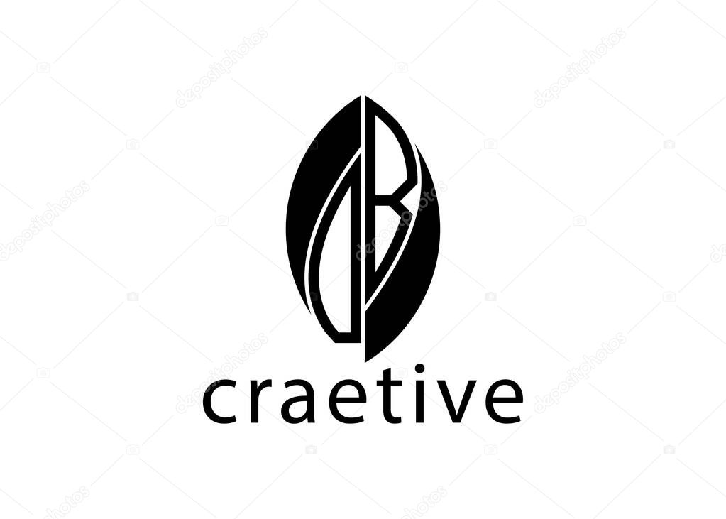 D B letter Leaf logo with creative concept. vector design template.