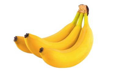 Beyaz arka planda izole edilmiş taze olgun muzlar..