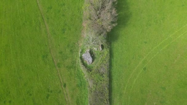 Broadsands Torbay Devon England Zřícená Neolitická Hrobka 3600 Drone Views — Stock video