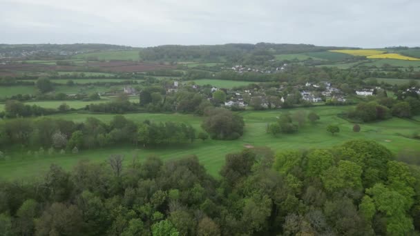 Churston South Devon England Drone Aerial Views Drone Spår Höger — Stockvideo