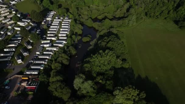 Clennon Lakes Paignton Torbay Devon Anglia Drone Views Dron Przelatuje — Wideo stockowe