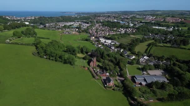 Collaton Mary South Devon Inghilterra Drone Views Drone Vola Verso — Video Stock