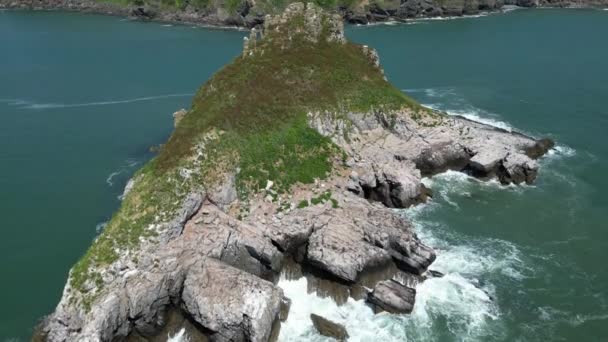 Torquay Torbay South Devon England Drone Views Drönaren Stiger Från — Stockvideo