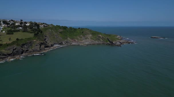 Torquay Torbay Güney Devon Ngiltere Drone Aerialviews Torbay Kıyı Şeridi — Stok video