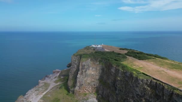 Berry Head South Devon England Drone Aerial Views Drönaren Flyger — Stockvideo