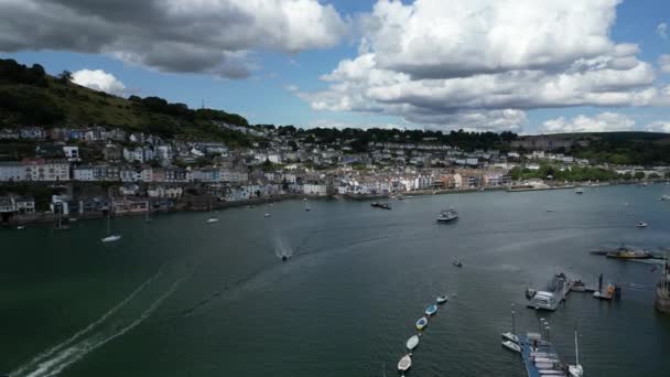 River Dart Dartmouth South Devon Inghilterra Drone Views Drone Vola — Video Stock