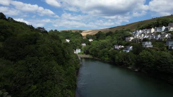 River Dart Kingswear South Devon Angleterre Vue Aérienne Drone Drone — Video