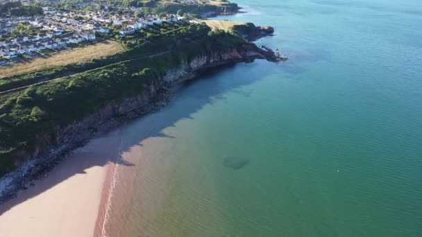 Broadsands Torbay South Devon England Drone Views Broadsands Beach Armchair — Stockvideo
