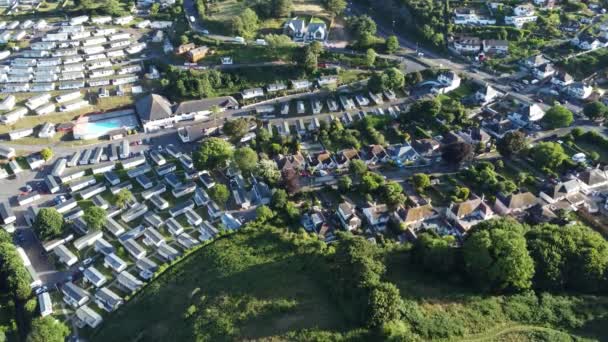 Goodrington Torbay South Devon England Drone Views Waterside Ferienpark Lodges — Stockvideo