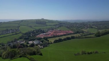 Paignton, Torbay, Güney Devon, İngiltere: DRONE ViEWS: Totnes Road 'un (A385) yanında yeni bir inşaat evi inşaatı alanı. Paignton kenti büyük konut ve ticari mülk geliştirme çalışmalarından geçmektedir (Bölüm 16).).