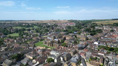 Sherborne, Dorset, İngiltere: Sherborne Manastırı 'nın kalbinde Sherborne Manastırı' nın merkezinin yüksek açılı görüntüsü. Sherborne zengin bir pazar kasabası ve İngiltere 'nin popüler turizm beldesi..