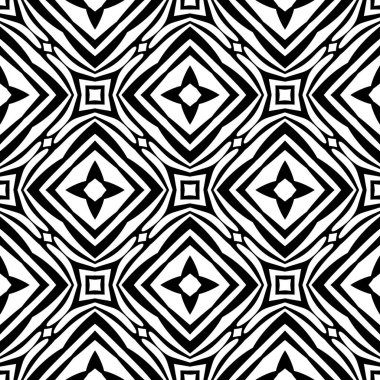 Soyut Siyah Beyaz Kusursuz desen. Kalın çizgili modern stil. Geometrik soyut arkaplan. Siyah ve beyaz olarak soyut, sevimli geometrik şekil deseni tasarımı. Tekrar et. Soyut Çizgiler Retro Geçmişi. Siyah ve Beyaz Karşıtlık.