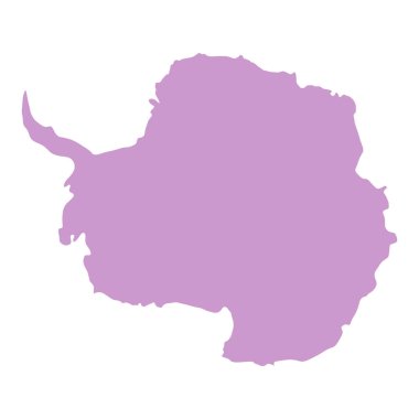 beyaz arkaplanda izole edilmiş antarktika haritası silueti 