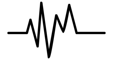 Beyaz arkaplanda nabız çizgisi simgesi 